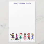 Gepersonaliseerd Dance Studio School Leraar Ballet Briefpapier (Voorkant)