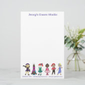Gepersonaliseerd Dance Studio School Leraar Ballet Briefpapier (Staand voorkant)