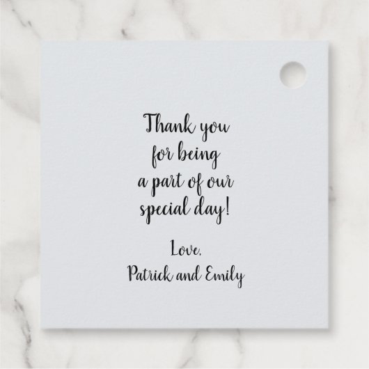 Gepersonaliseerd dank je amandelweddenschap voor L Bedankjes Labels (Achterkant)