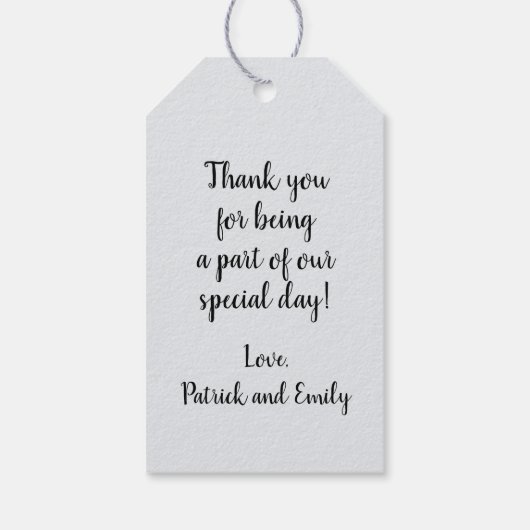 Gepersonaliseerd dank je amandelweddenschap voor L Cadeaulabel (Achterkant)