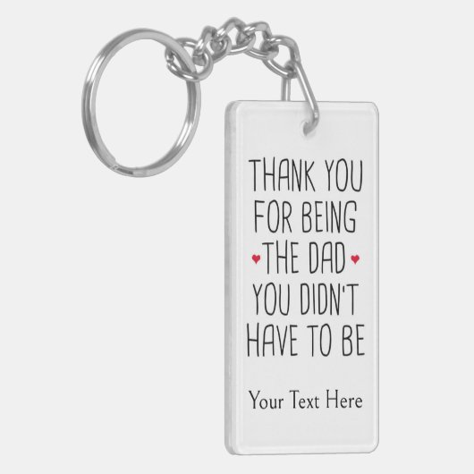 Gepersonaliseerd Dank je bonus vader Sleutelhanger (Voorkant Links)