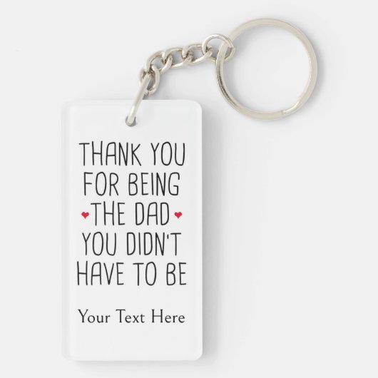 Gepersonaliseerd Dank je bonus vader Sleutelhanger (achterkant)