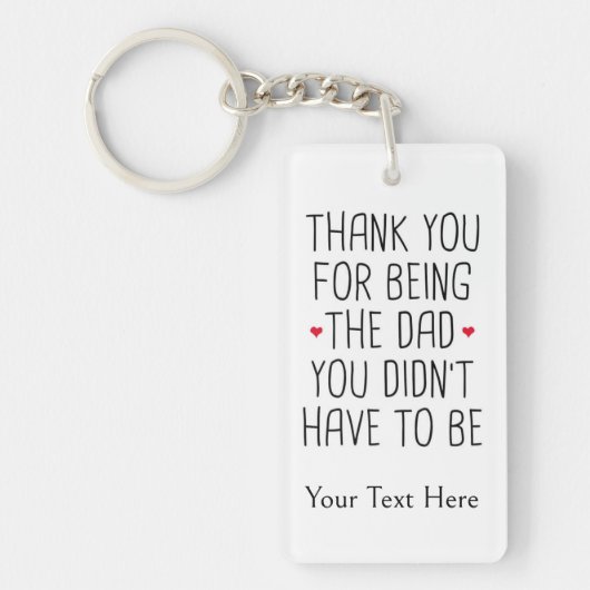 Gepersonaliseerd Dank je bonus vader Sleutelhanger (Voorkant)