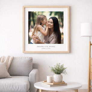 Gepersonaliseerd Dank Je Mama Aangepaste Foto & Poster