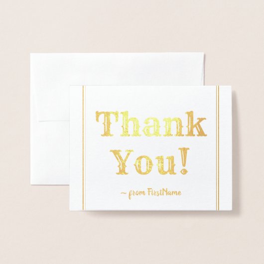 Gepersonaliseerd: "Dank je wel!" Kaart (Voorkant met envelop)