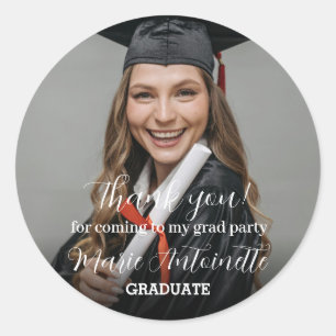 Gepersonaliseerd Dank u Afstuderen Ronde Sticker
