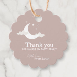 Gepersonaliseerd Dank u Baby shower retro maanster Bedankjes Labels