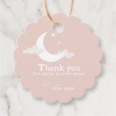 Gepersonaliseerd Dank u Baby shower retro maanster Bedankjes Labels (Voorkant)