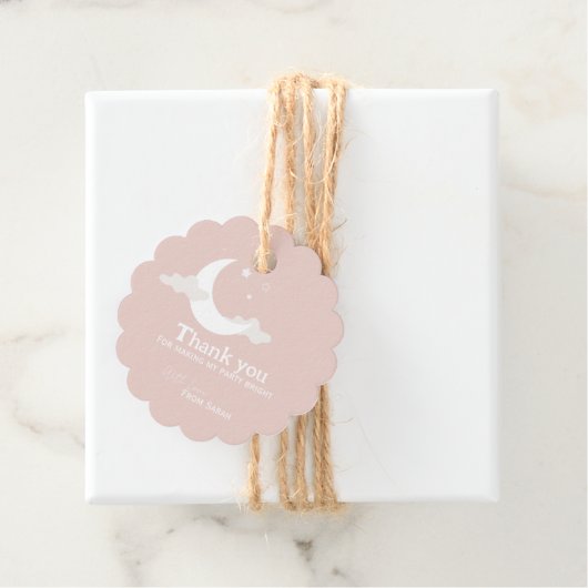 Gepersonaliseerd Dank u Baby shower retro maanster Bedankjes Labels (In situ)