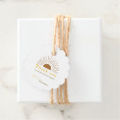 Gepersonaliseerd Dank u Baby shower retro zon Bedankjes Labels (In situ)