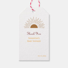 Gepersonaliseerd Dank u Baby shower retro zon Favo Cadeaulabel