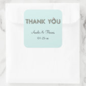 Gepersonaliseerd dank u bloementekst vierkante sticker (Tas)