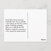 Gepersonaliseerd "DANK U" Briefkaart (Achterkant)