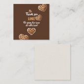 Gepersonaliseerd Dank u cookie harten ontwerp Informatiekaartje (Voorkant / Achterkant)