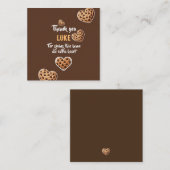 Gepersonaliseerd Dank u cookie harten ontwerp Notitiekaartje (Voorkant / Achterkant)