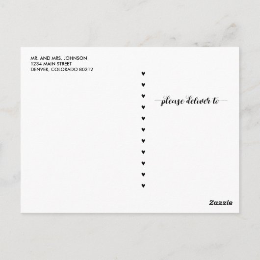 Gepersonaliseerd dank u de Nota van het Briefkaart (Achterkant)