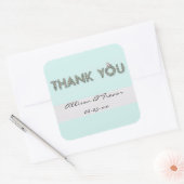 Gepersonaliseerd dank u Floral Vierkante Sticker (Envelop)