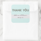 Gepersonaliseerd dank u Floral Vierkante Sticker (Tas)