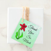 Gepersonaliseerd Dank u Flowers Sage Green Gift Bedankjes Labels (In situ)