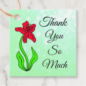 Gepersonaliseerd Dank u Flowers Sage Green Gift Bedankjes Labels (Voorkant)