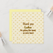 Gepersonaliseerd Dank u hart ontwerp Kaart (Voorkant / Achterkant in situ)