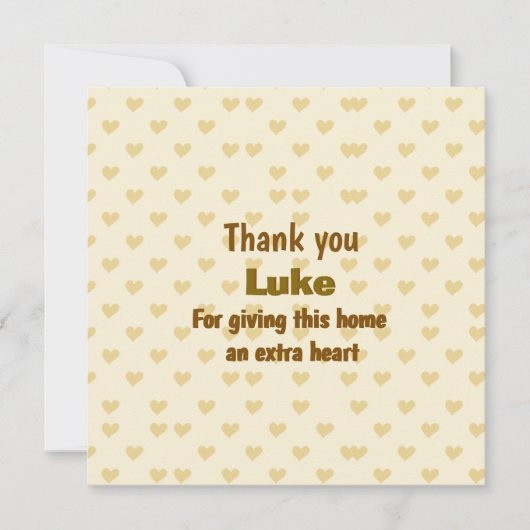 Gepersonaliseerd Dank u hart ontwerp Kaart (Voorkant)