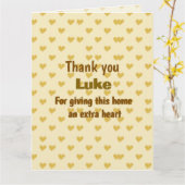 Gepersonaliseerd Dank u hart ontwerp Kaart (Gele Bloem)