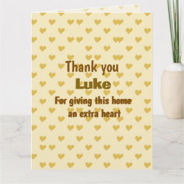 Gepersonaliseerd Dank u hart ontwerp Kaart