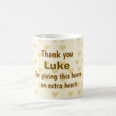 Gepersonaliseerd Dank u hart ontwerp Koffiemok (Center)