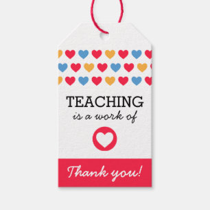 Gepersonaliseerd Dank u Harten Gift Label voor Doc Cadeaulabel