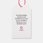 Gepersonaliseerd Dank u Harten Gift Label voor Doc Cadeaulabel (Achterkant)