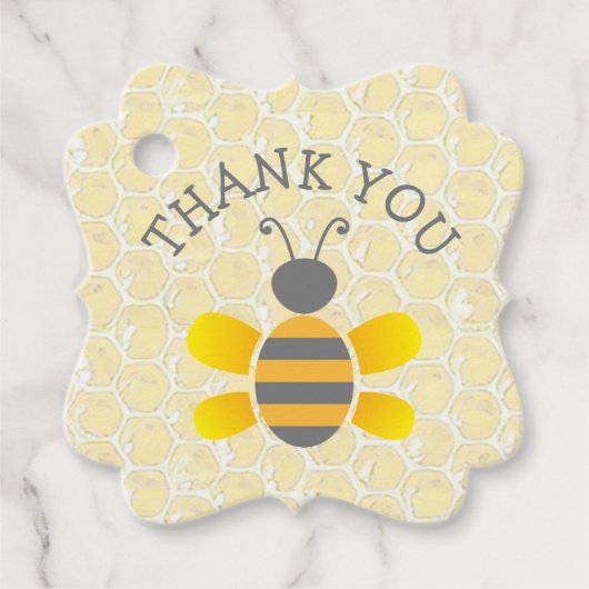Gepersonaliseerd Dank u Honey Bee Baby shower Bedankjes Labels (Voorkant)