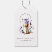 Gepersonaliseerd Dank u Koffie Latte Verjaardag Cadeaulabel (Voorkant)
