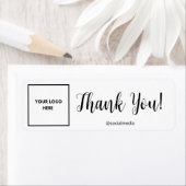 Gepersonaliseerd dank u Label: Jouw naam & Log Etiket (Insitu)