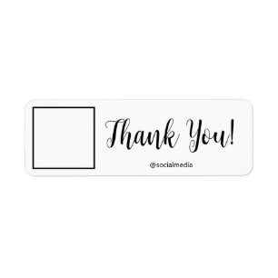 Gepersonaliseerd dank u Label: Jouw naam & Log Etiket