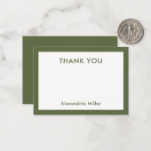 Gepersonaliseerd Dank u Nota Kaart met de Naam Oli Notitiekaartje (Voorkant / Achterkant in situ)