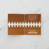 Gepersonaliseerd Dank u Sportfeest football thema Bedankkaart (Binnen)