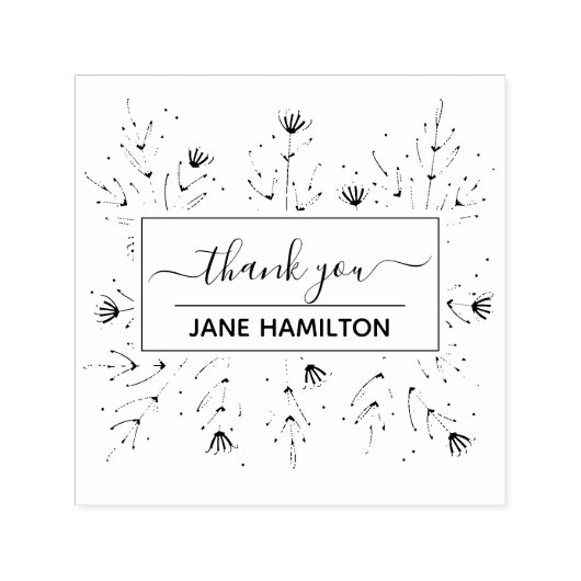 Gepersonaliseerd Dank u Zelf-inkend Stempel (Design)