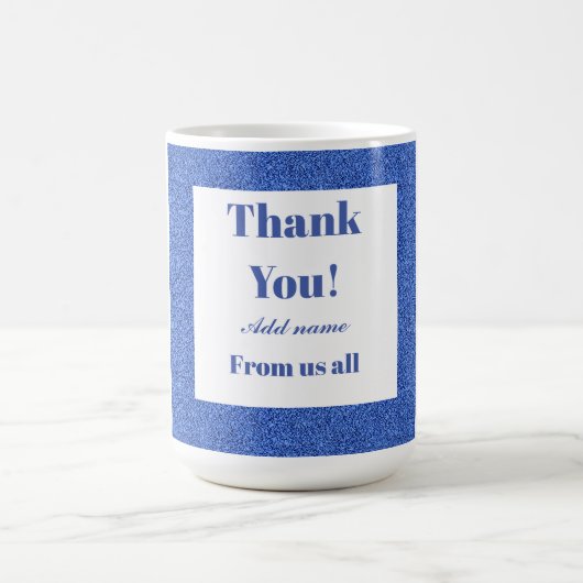 Gepersonaliseerd dank van ons allemaal mok (Center)