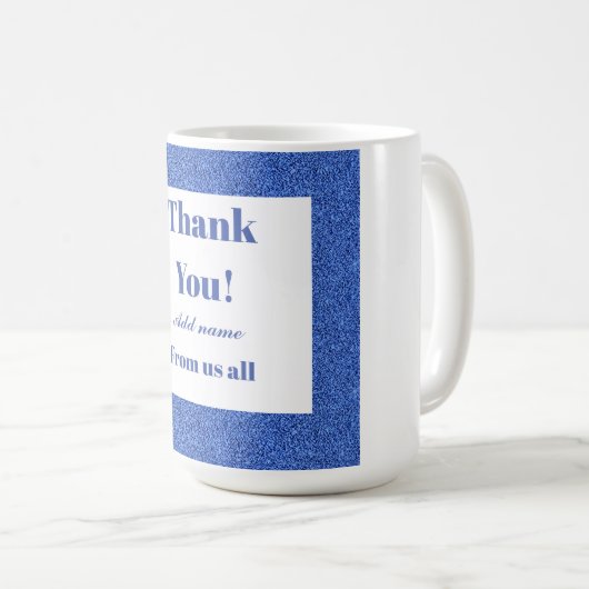 Gepersonaliseerd dank van ons allemaal mok (Voorkant rechts)