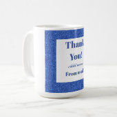 Gepersonaliseerd dank van ons allemaal mok (Voorkant links)