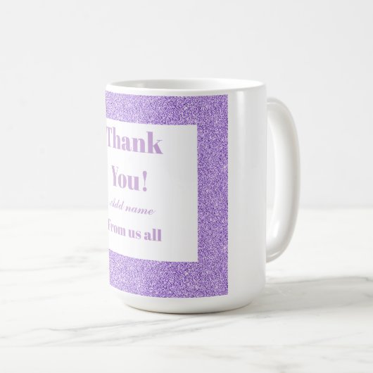 Gepersonaliseerd dank van ons allemaal mok (Voorkant rechts)