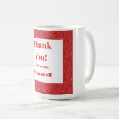 Gepersonaliseerd dank van ons allemaal mok (Voorkant rechts)