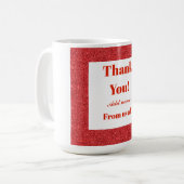 Gepersonaliseerd dank van ons allemaal mok (Voorkant links)