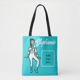 Gepersonaliseerd danseres Tas (Aqua White)