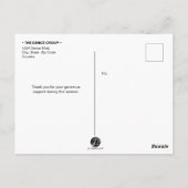 Gepersonaliseerd, danssponsor Bedankt Briefkaart (Achterkant)