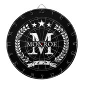 Gepersonaliseerd dartboard met  crest monogram dartbord (Voorkant)