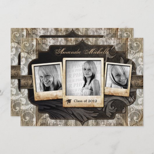 Gepersonaliseerd de Aankondiging van het Afstudere (Voorkant / Achterkant)