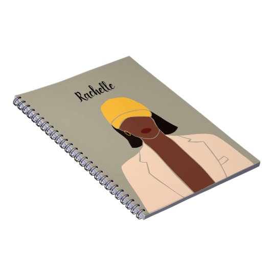 Gepersonaliseerd de Afrikaanse koningin Melanin Notitieboek (Rechterzijde)