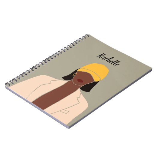 Gepersonaliseerd de Afrikaanse koningin Melanin Notitieboek (Linkerzijde)